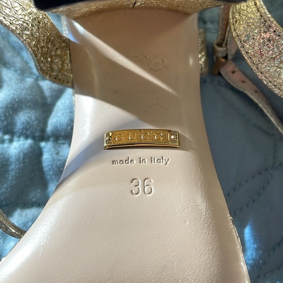 Gucci marmont metallic high heels size 36/6 - Picture 6 of 7